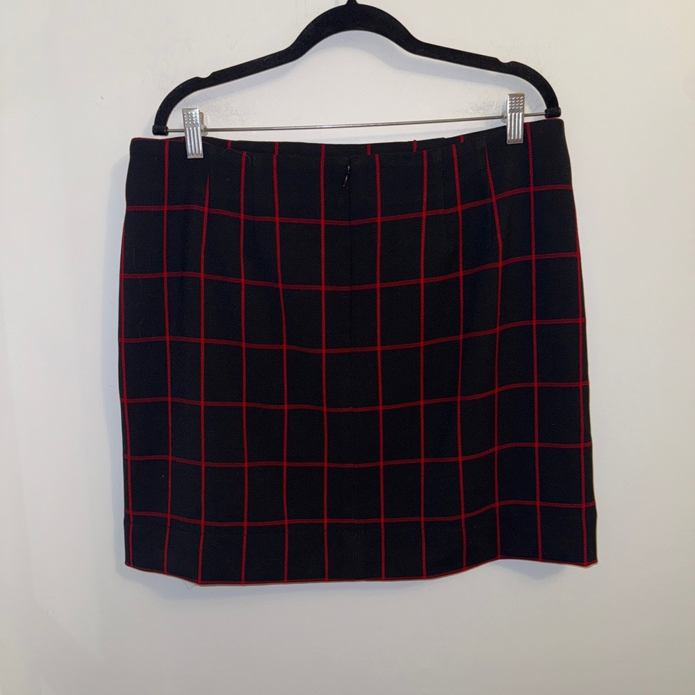 NWT Loft Women’s Windowpane Plaid Modern Buttoned Skirt | Size 14 - Picture 6 of 13